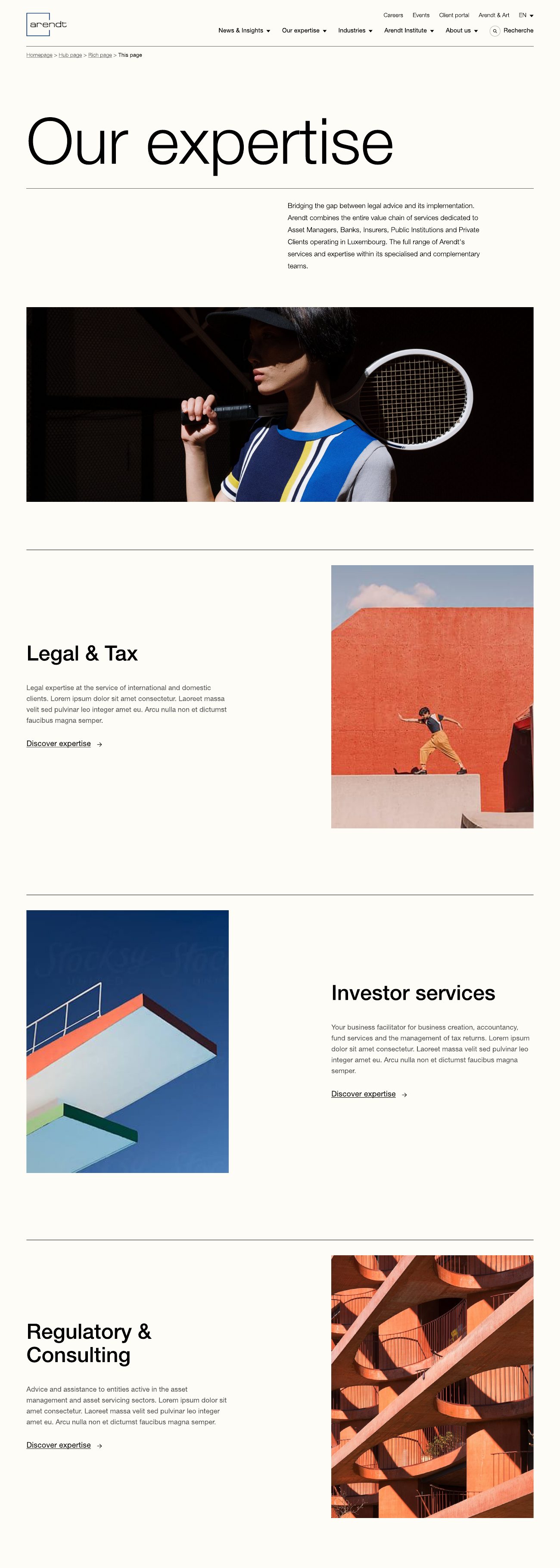 Page Our expertise