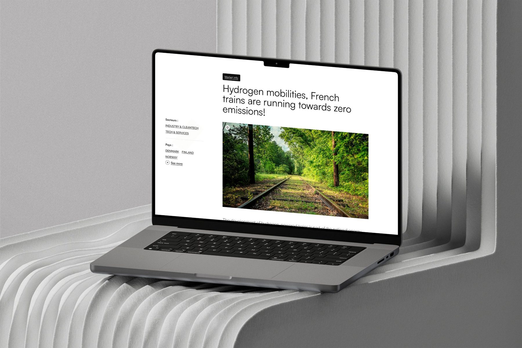 Article « Hydrogen mobilities » sur ordinateur portable