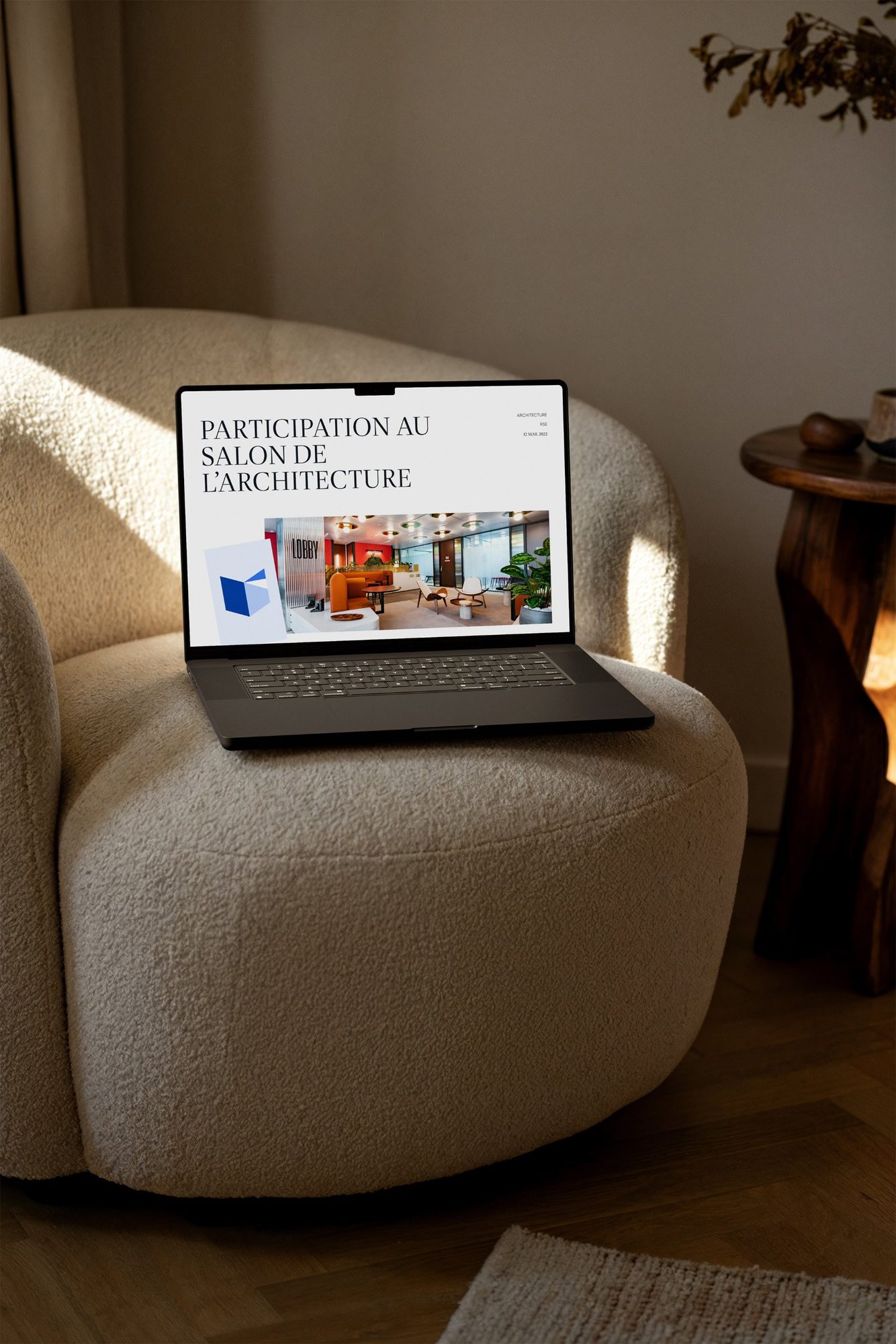 Site Covivio affiché sur ordinateur portable