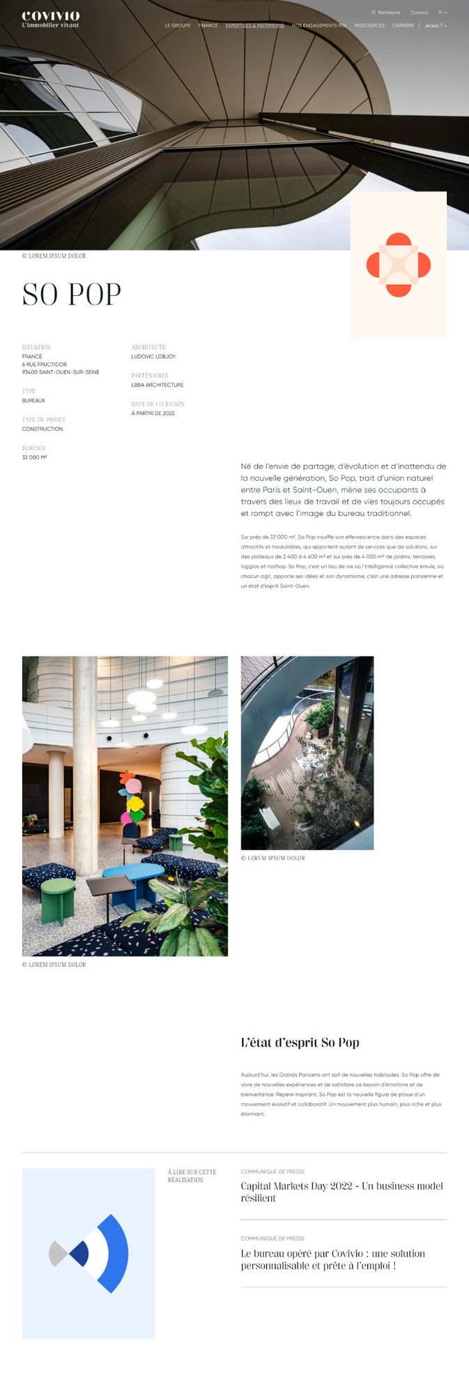 Page projet So Pop