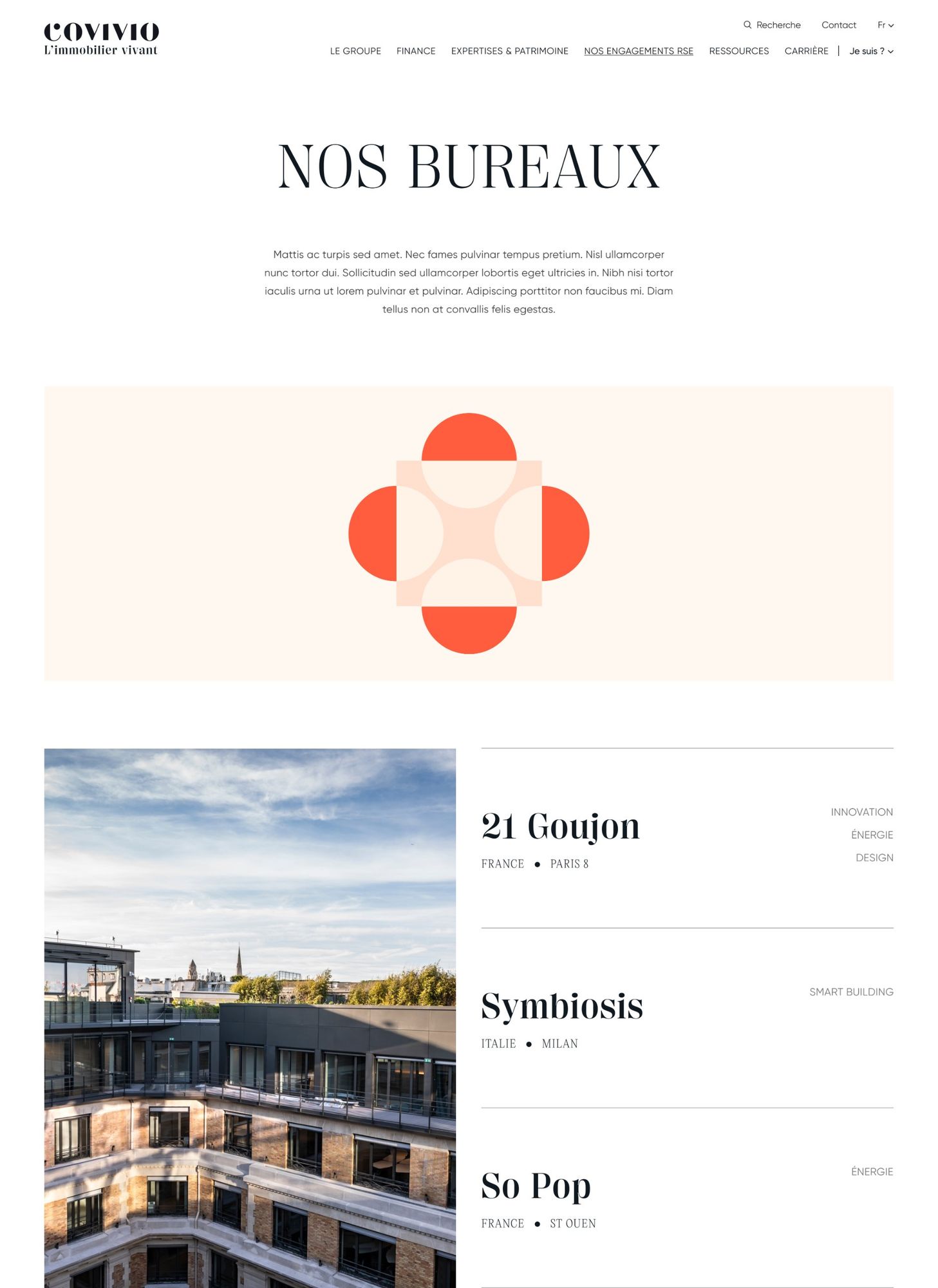 Page Nos bureaux