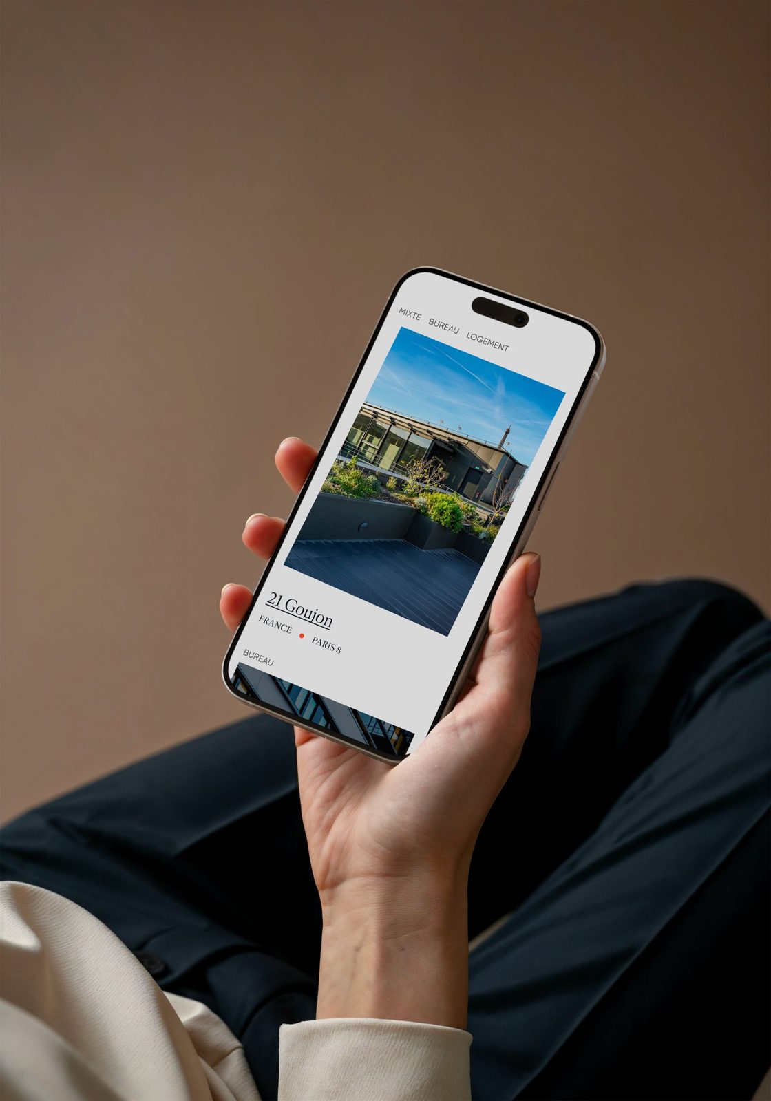Fiche projet 21 Goujon sur smartphone tenu en main