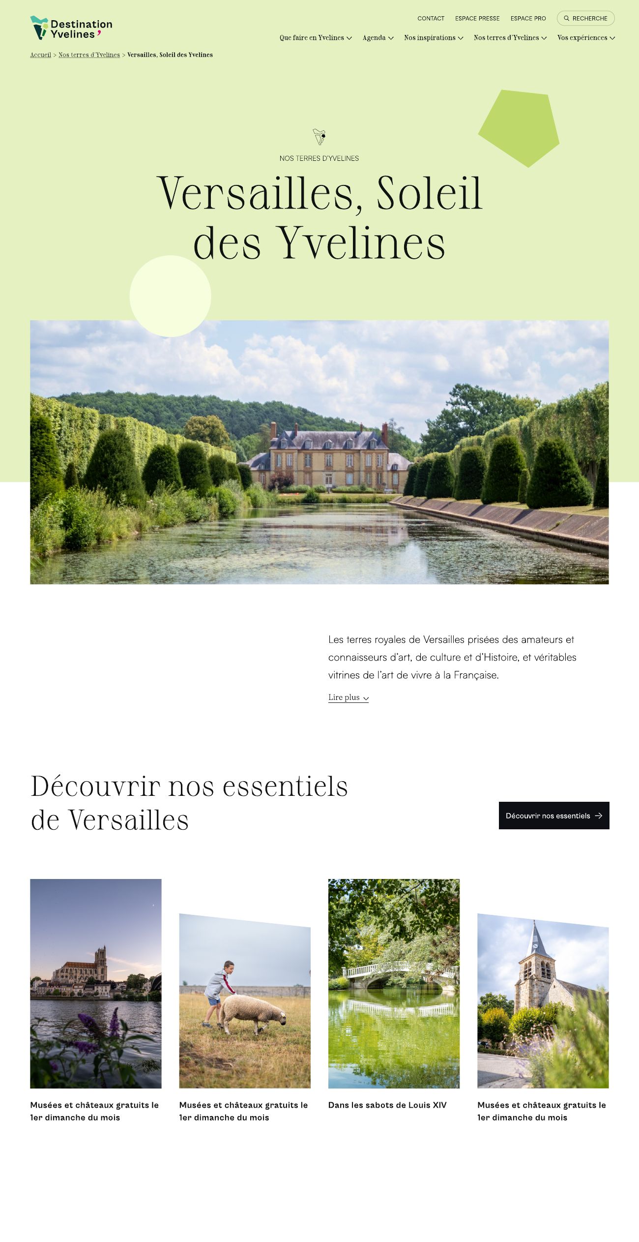 Page Versailles, Soleil des Yvelines