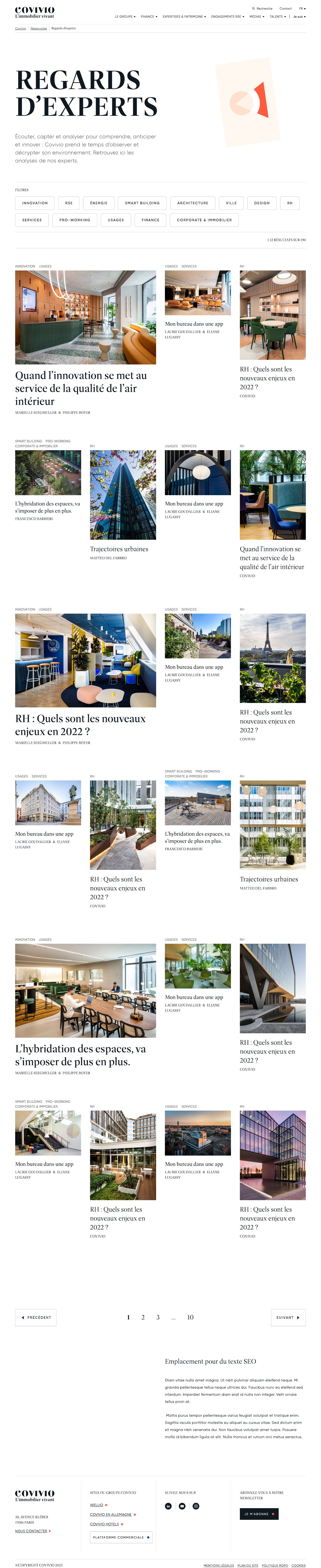 Page liste Regards d’experts